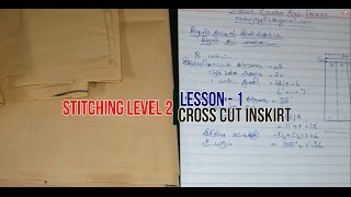  DIY STITCHING LEVEL 2 - LESSON 1 - 8 PART CROSS  CUT INSKIRT CUTTING (கிராஸ் கட் இன் ஸ்கர்ட்)