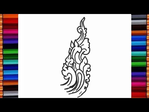 Drawing Basic Thai Pattern l สอนวาดรูปลายไทย ลายกนก เชียงแสนจากวัดป่า ...