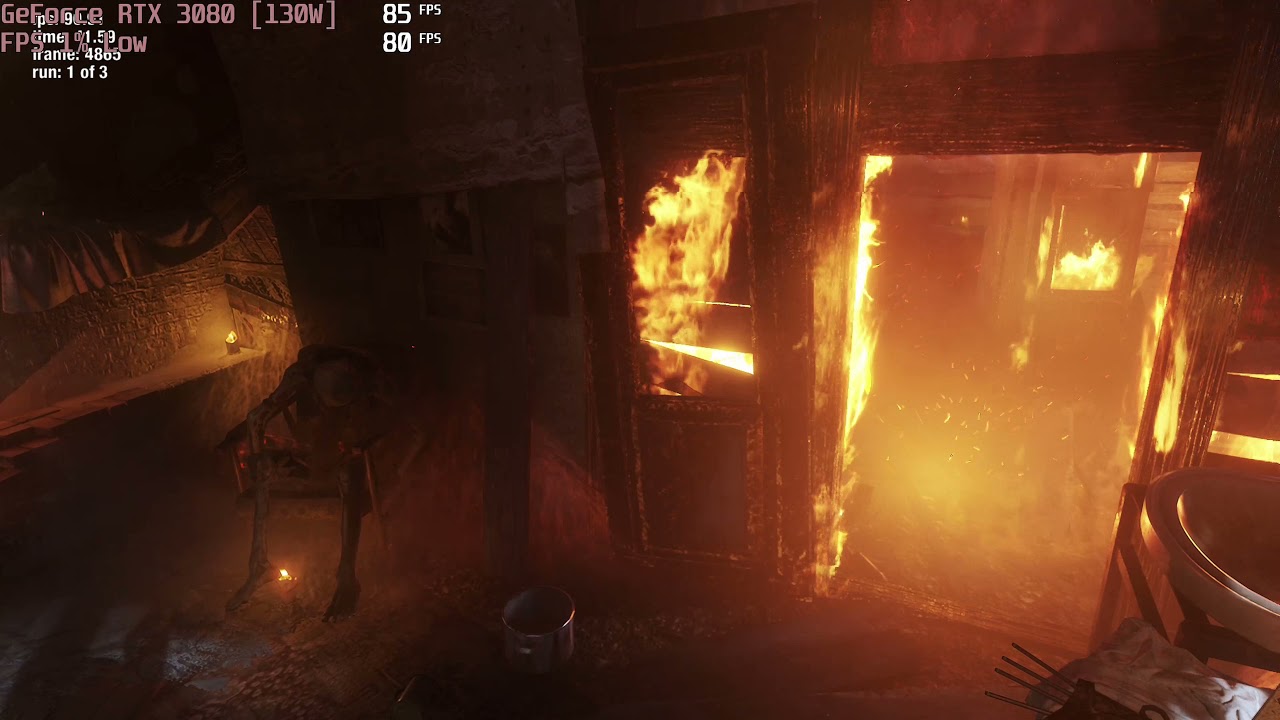 🎮 NVIDIA GeForce RTX 3080 [Laptop, 130W] - Metro Exodus gameplay benchmarks (1080p)