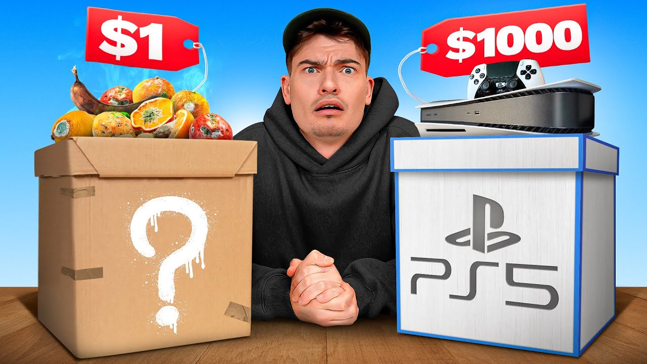 $1 vs $1000 Mystery Box! - YouTube