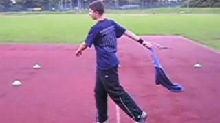 Discus drills Set 3 Drill 1 360 degree rotate with towel