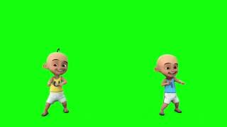 Green screen animasi upin ipin bergerak