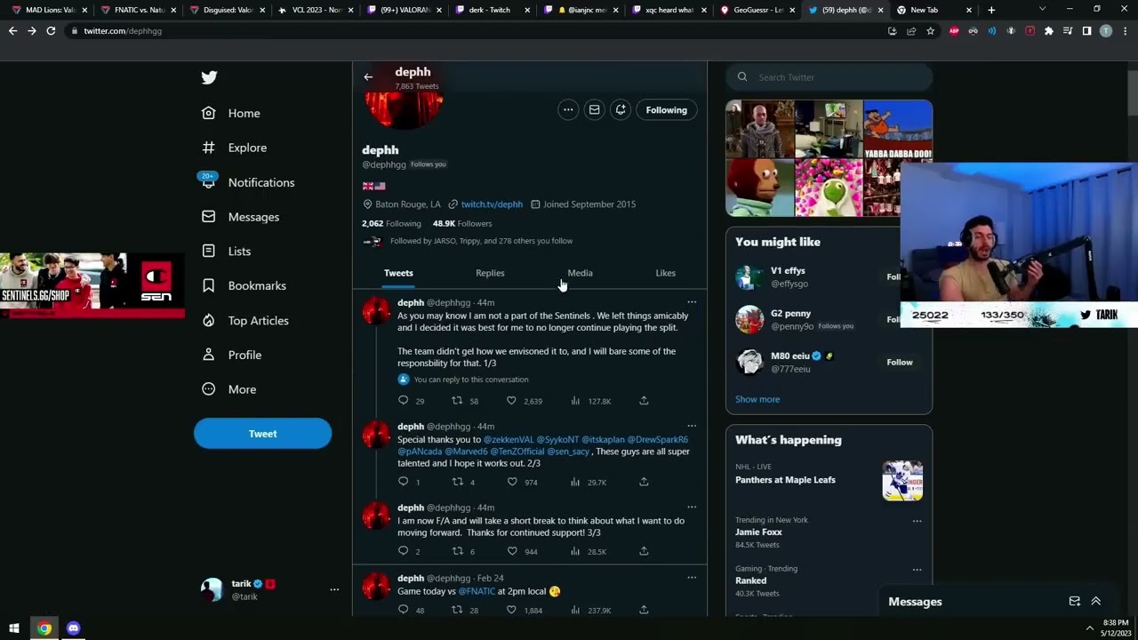 Sen Tarik's thoughts on  Dephh Tweet After Dropped From Sentinels