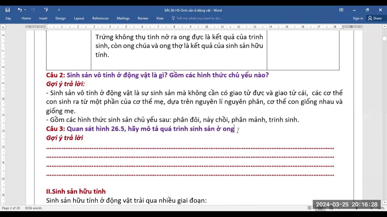 Sinh 11-Bài 26 Sinh sản ở động vật|CTST