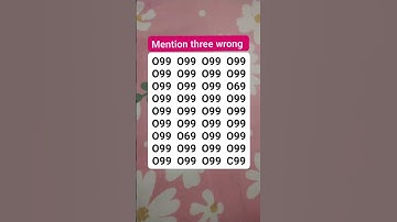 Mention three wrong #brainteaser #find #search #shortvideo