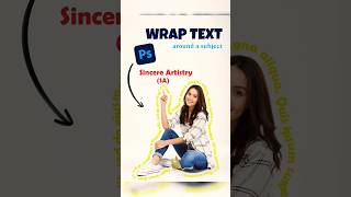 Wrap Text around a subject in PS 💙 #photoshop #logo #graphicdesign #text #design