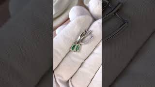 Emerald Earrings with Security Latch Back Closure. #emeraldjewelry #emeraldstones #emeraldearrings