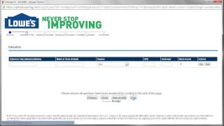 Lowe's Application Online Video