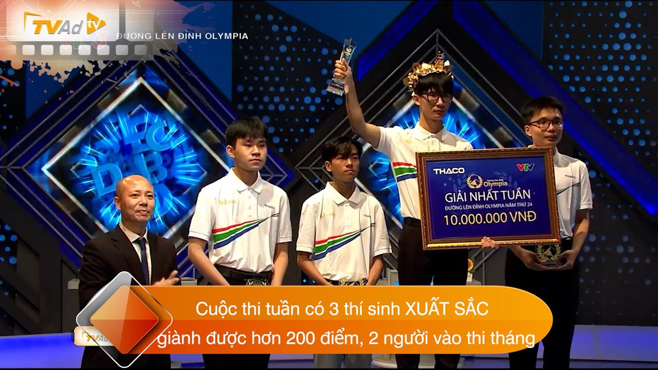 Đường lên đỉnh Olympia năm 24 Cuộc thi tuần có 3 thí sinh XUẤT SẮC