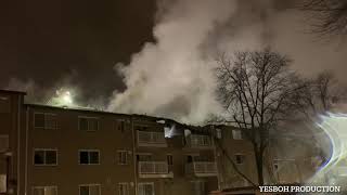 3rd Alarm Apartment Fire In Oxon Hill, Maryland. 2100 Block Of Alice Ave