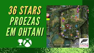 Dica para desbloquear a conquista de 36 estrelas de proezas em Ohtani| Forza Horizon 6
