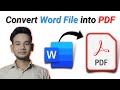 How to Convert Word to PDF | Hindi