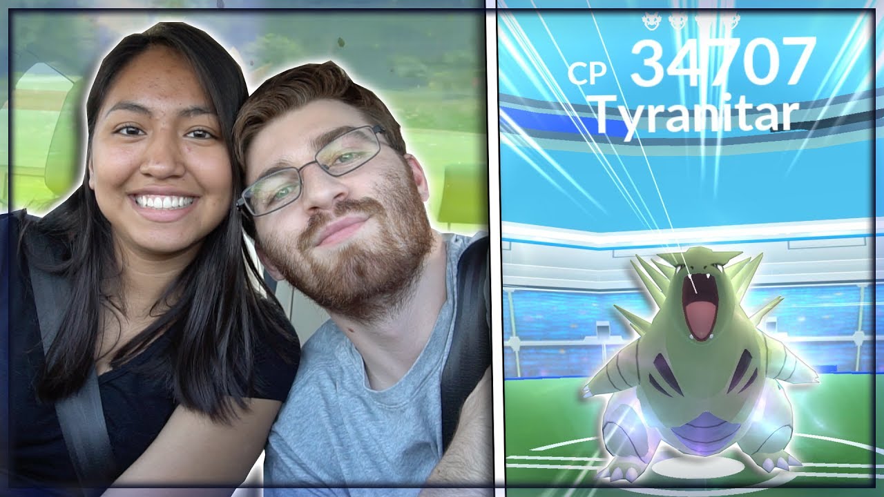 OUR FIRST LEVEL 4 TYRANITAR RAID BOSS IN POKEMON GO!