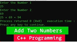 Add Two Number in c++ simple programme User input programme to add numbers 2022#vscode#c++ #coding