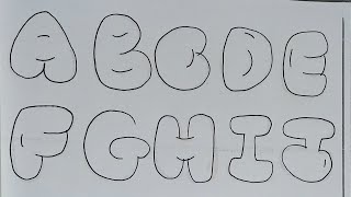 How to write letters in bubble | writing graffiti letters  #alphabet #handwritingchallenge