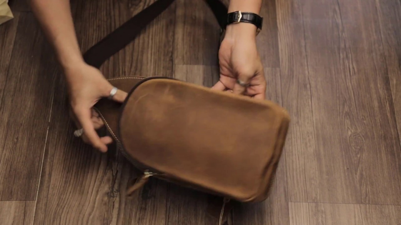 Túi da bò sáp Lano cao cấp đeo chéo lưng cho nam TDL31