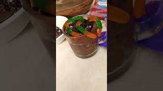 Dirt and Worms! (full recipe on my page) #halloween #halloweenrecipes #90shalloween