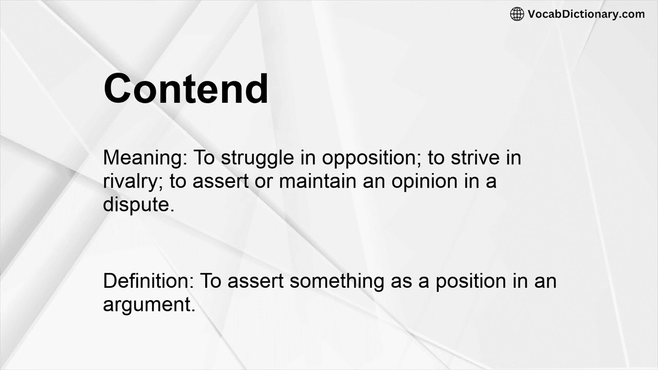 Contend Meaning