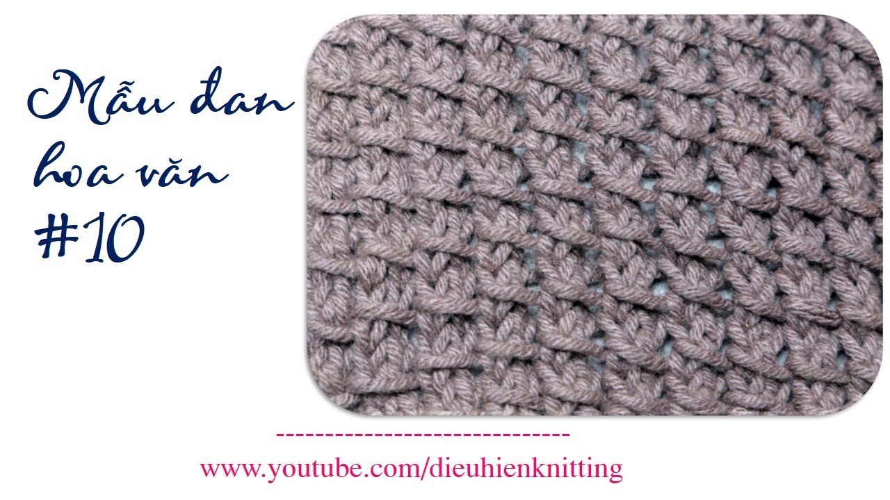 [MẪU ĐAN] - Mẫu đan khăn cho nam, hoa văn #10 (Pattern knit scarf for men)