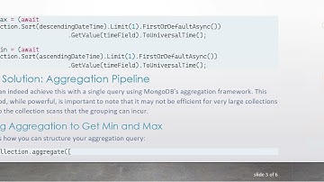 How to Get Min and Max Values from MongoDB in a Single Query Using C#