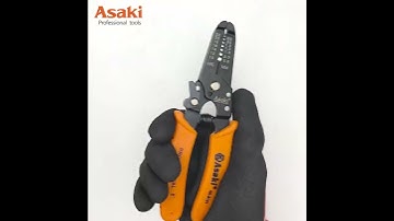 Kìm tuốt dây điện đa năng Asaki JAPAN AK-9101, kìm đa năng thợ điện phù hợp nhiều lõi dây, kềm cắt