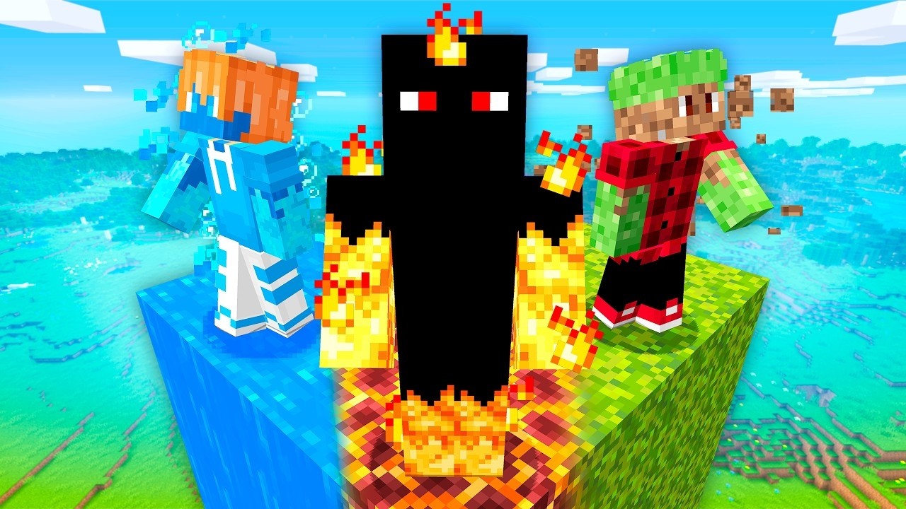 Surviving One ELEMENTAL BLOCK In Minecraft! - YouTube
