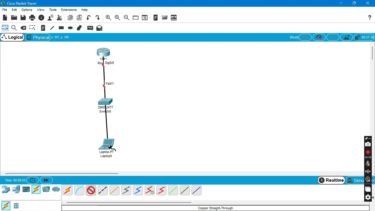 how to turn on the interface of router in cisco software