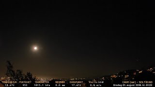 Timelapse Cam 1 - Natt til 1. august 2018