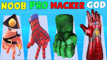 NOOB vs PRO vs HACKER vs GOD in Hands Rush 3D
