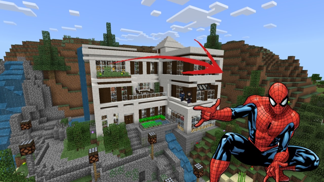 HOMEM ARANHA GIGANTE APARECEU NA MINHA CASA DO MINECRAFT! - YouTube