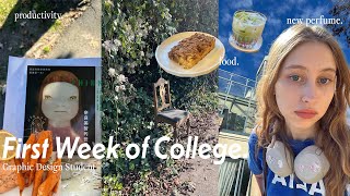 First Week of College | Graphic Design student on productivity and  education