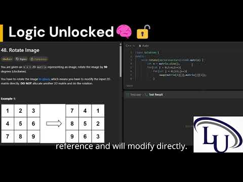 Rotate Image - Leetcode 48 | Matrix Rotation In-Place | C++ DSA