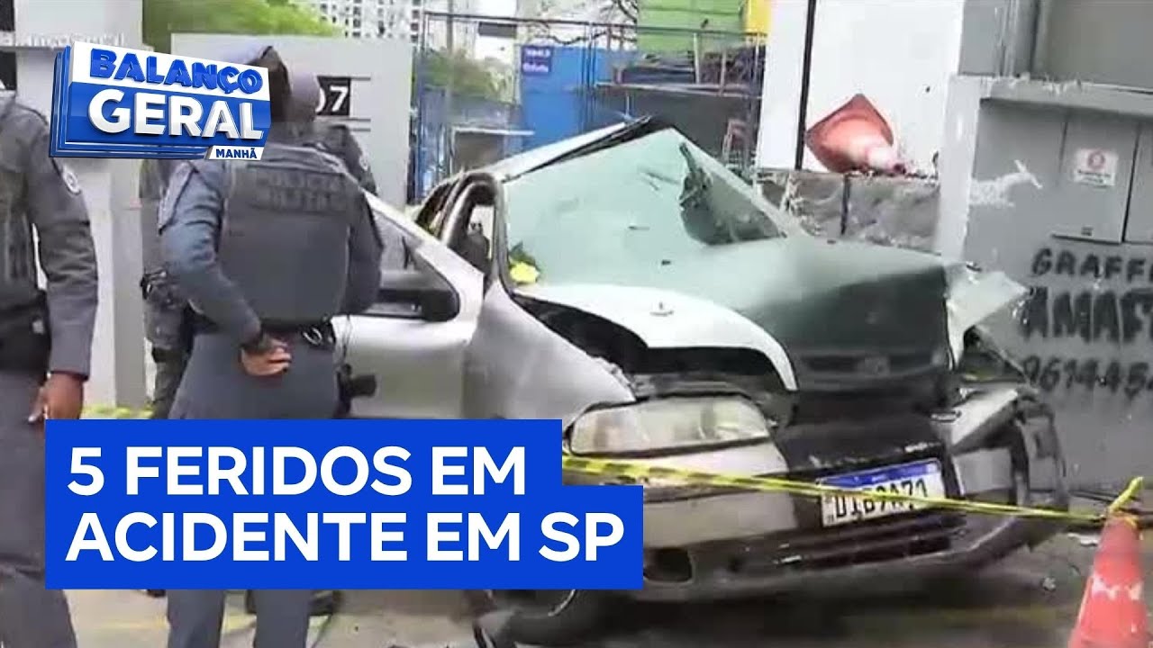 Cinco pessoas ficam feridas após acidente na zona sul de São Paulo