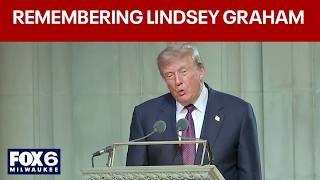 President Trump speaks at Lindsey Graham funeral | FOX6 News Milwaukee