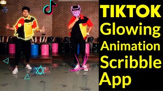 Tiktok New Trend | Glowing animation scribble effect | Tiktok new body light effect video editing