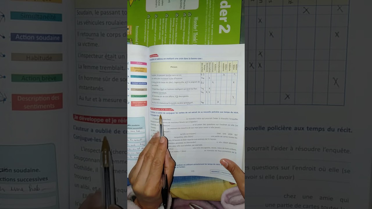 les temps du récit exercices p:115♥️♥️♥️