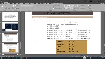Riview Tugas 2a - Implementasi Class dan Objek, (Studi Kasus Membuat Kalkulator Sederhana)