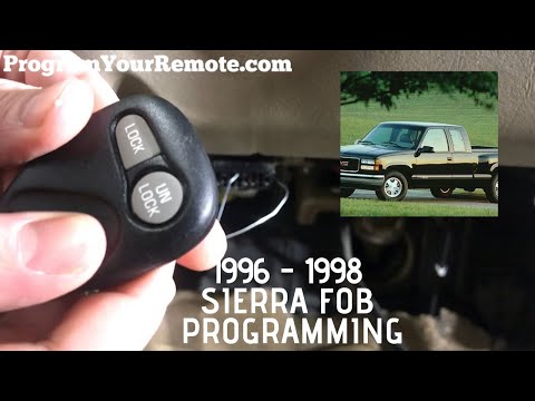How to program a GMC Sierra remote key fob 1996 - 1998