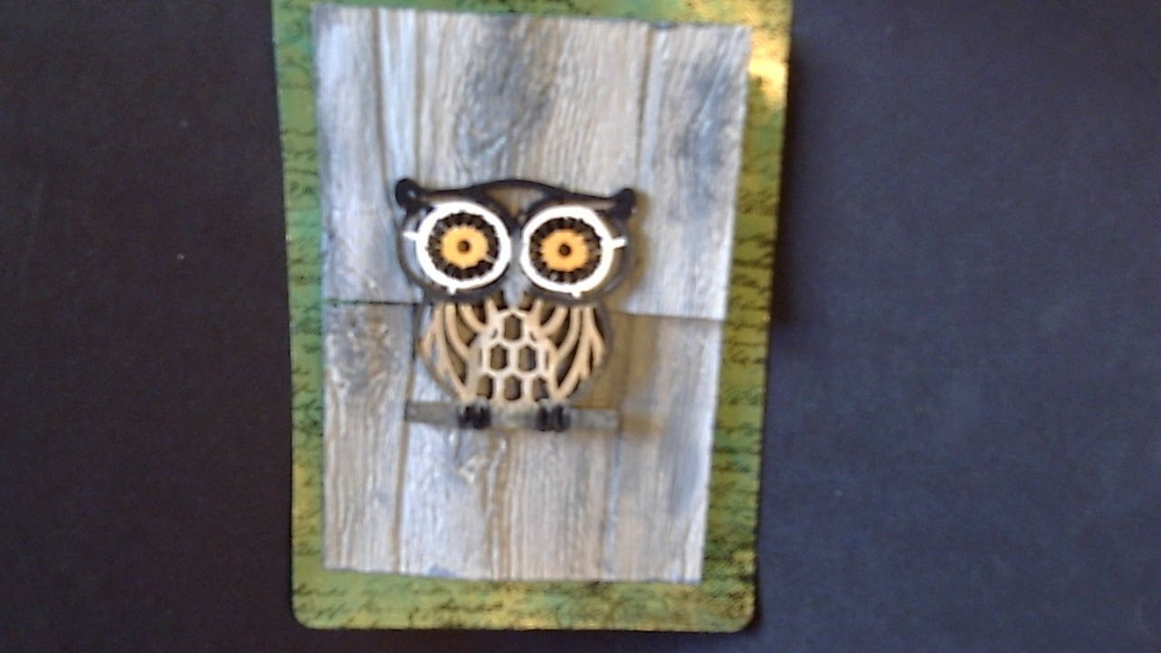 PAPERLESS JOURNAL: TH 3D Wood folder painted barn wood Owl flippy page.