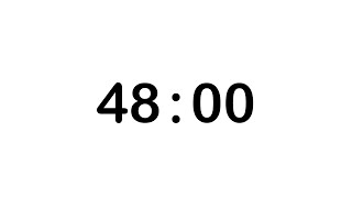 48 MINUTE TIMER • 48 MINUTE COUNTDOWN TIMER + Alarm, Full HD, 1080, White