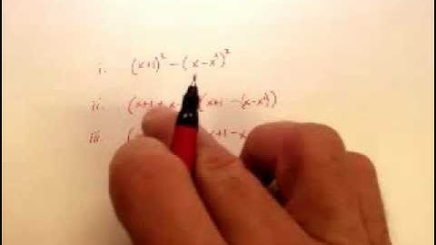 Factoring: Difference of Squares (polynomials).wmv