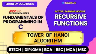 Recursive Functions | Tower of Hanoi Algorithm | Fundamentals of Computer and Programming in C