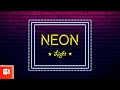 Neon effect in powerpoint  2020