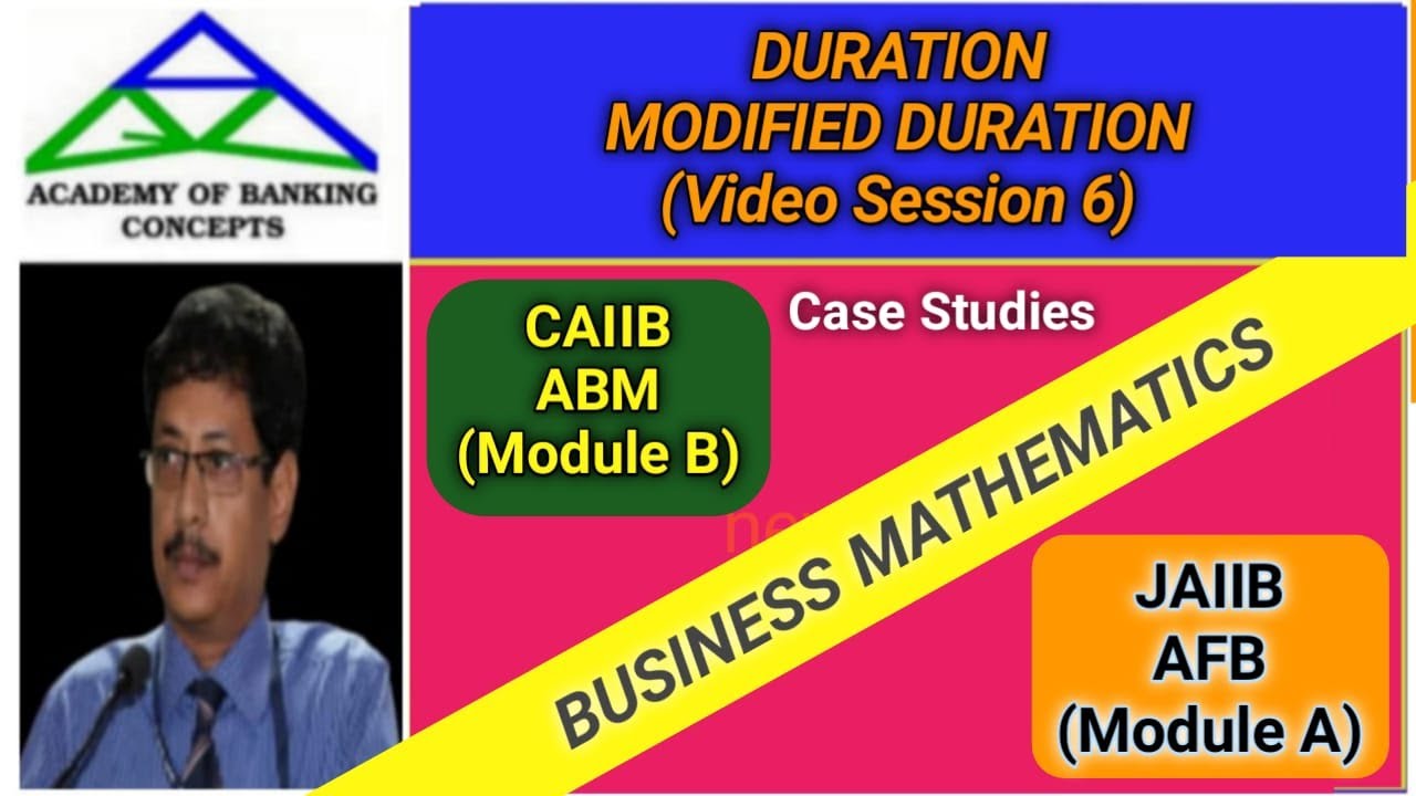 CAIIB ABM MODULE-B BUSINESS MATHEMATICS - DURATION (TELUGU) - YouTube
