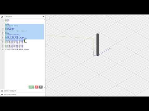 G Code example in NC Viewer