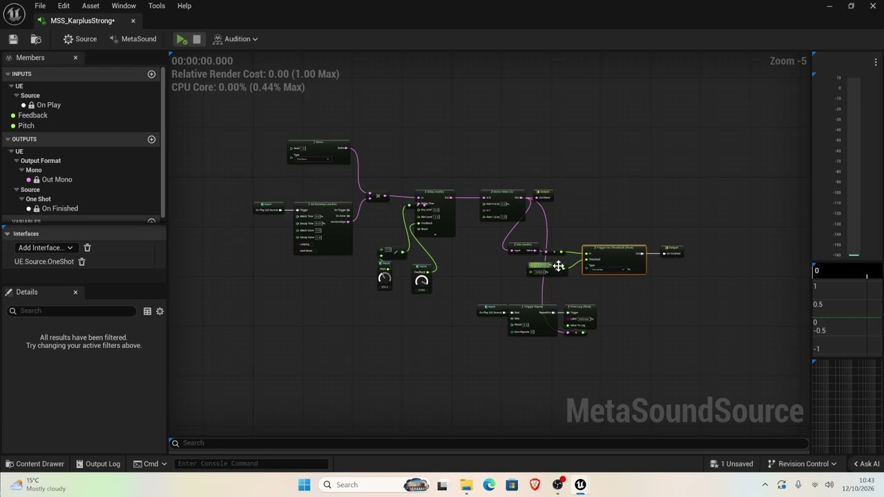 Procedural Music 101: building a convincing plucked string in Unreal Engine 5.7