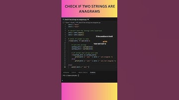Python program to check if two strings are anagrams using sorted(). #python #programming #coding
