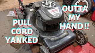 Recoil Kickback on Craftsman Mower - Sheared Flywheel Key Briggs & Stratton