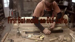 Wood Bat made on DIY lathe
