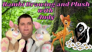 Disney BAMBI Plush and Drawing with Andy | Melick Collab Series ￼| Disney Plush Haul